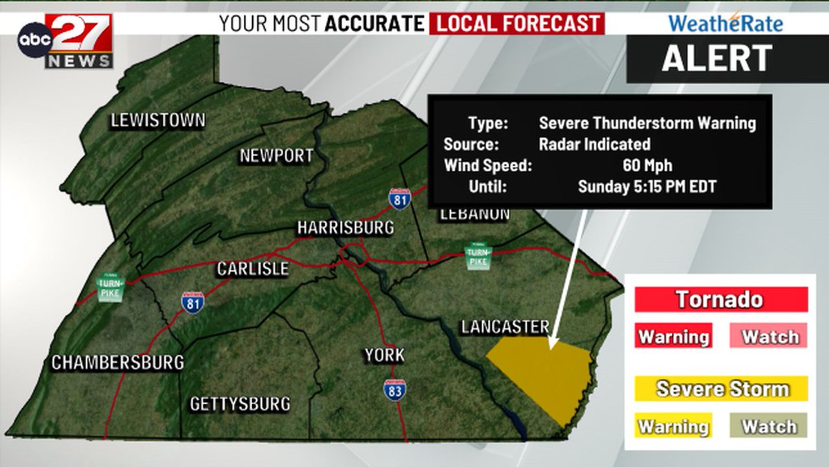 abc27 Weather alert; visit abc27.com/weather/weathe… for details. #27Weather #PAwx