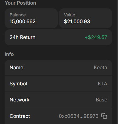 tokenflickx's tweet photo. 🐈‍⬛ The Keeta Network $KTA token distribution celebrates the network’s growth and the community’s dedication!

Claim your tokens now if your wallet was active during the snapshot⤵️
🔗 https://t.co/WH5VVanW8O

Don’t miss this opportunity to join Keeta’s future... 🎁

#Keeta #KeetaNetwork #Crypto #ETH