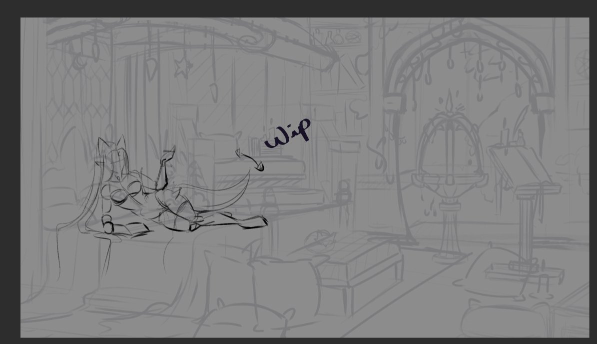 WIP.
Il est difficile de dessiner avec la chaleur. C'est la prochaine animation. J'en suis au line, mais comme c'est le bordel sans nom comme avec les line de vtubers, je ne montre que le sketch