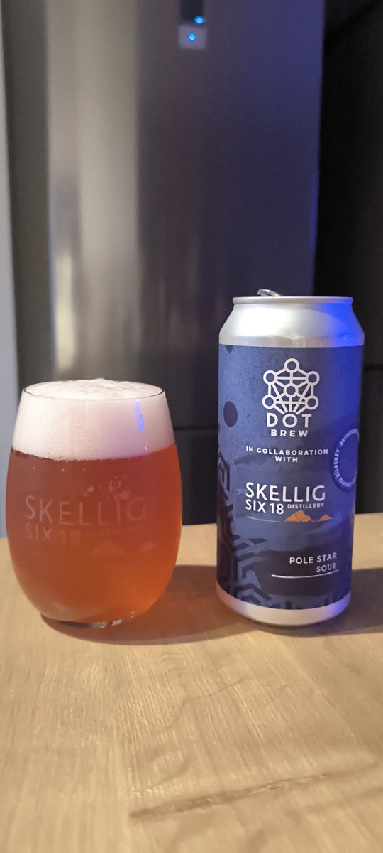 Next up is another one for #SourSunday <a href="/DOT_Brew/">DOT brew</a> Pole Star Sour made in collaboration with  <a href="/SkelligSix18/">Skellig Six18 Distillery & Visitor Experience</a> #SundayBeers 🍻🍻