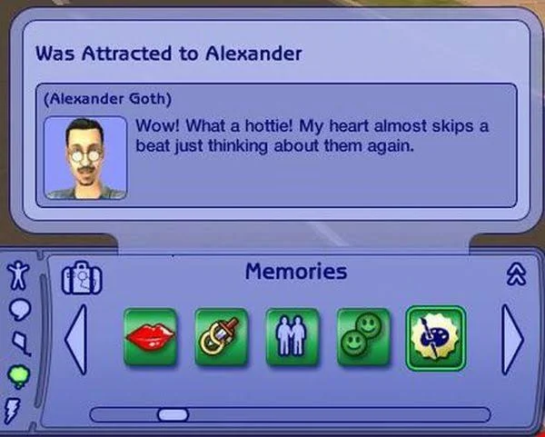 lunar_britney's tweet photo. As someone who got introduced to the sims franchise by The Sims 2 PC, one thing I wish that was done better is Milestones in TS4 Growing Together.

Milestones have this weird categorization which ruins the chronological order of memories. Like I MUST know if my sims experienced their first fire before or after giving birth to their unfortunate looking child! Otherwise it's just another generic "stats" system :/

And so many milestones don't add much context (like ones in Life and Death, there's a milestone "First Loss" - doesn't mention who they lost at all and is the only death related memory in the entire game and it only is a "Firsts" type of memory, like what's the point of that?

Also milestones aren't loaded for sims outside the active household so if you form important relationships with sims, they simply won't have any milestones you'd expect. I get it's a lot of data to hold onto, but it's like, it's a life simulator, for there to be depth you kind of need to keep lots of data 😭