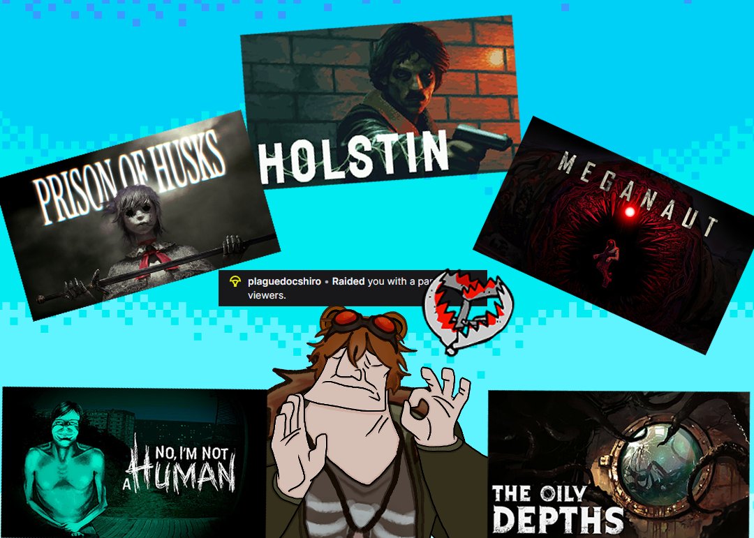 Stream over!

Didn't get through all the demos I had, but really enjoyed the ones I played and would particularly recommend No, I'm Not a Human and Holstin!

Thanks for stopping by today!

Sent the gang on over to <a href="/Jam_Jar_Head/">🍉🩸🍓 JamJarHead 🍓🩸🍉 | No longer using X</a>, please go show her some love!