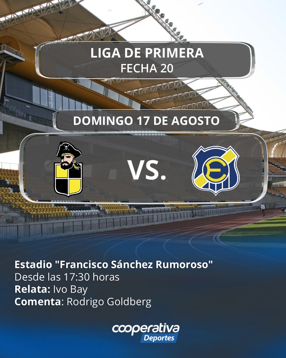 [RADIO EN VIVO] ¡Súbele a la <a href="/Cooperativa/">Cooperativa</a>! Vivimos el duelo entre Coquimbo Unido y Everton, junto a <a href="/IvoBay/">Ivo Bay</a>, <a href="/polaco_goldberg/">Rodrigo Goldberg M.</a>, <a href="/rodrigogomezf/">Rodrigo Gomez Flores</a> y <a href="/rgutierrezamora/">Rodrigo Gutiérrez Z.</a> #Cooperativa90 tinyurl.com/yc4wdp59