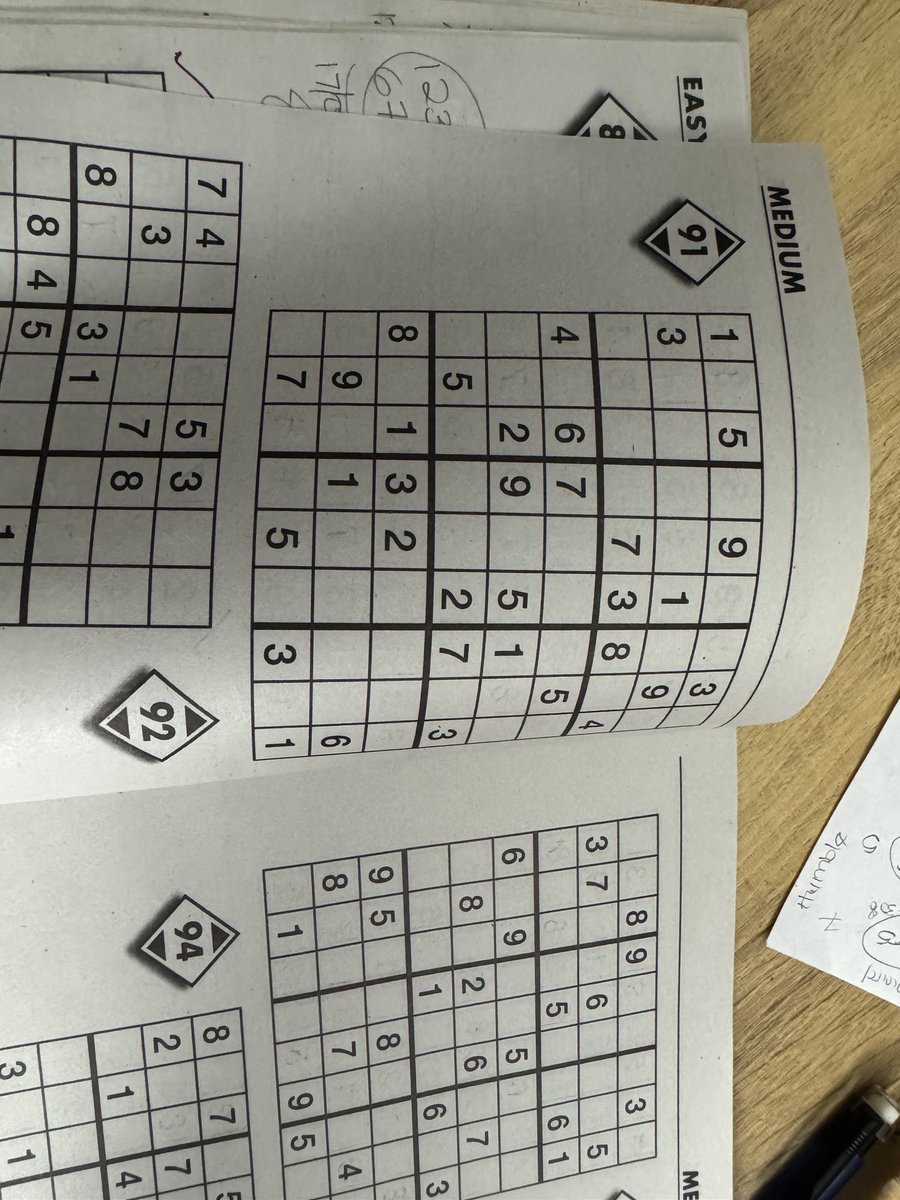 I finally made it to the medium puzzles in my sudoku book! Whoot whoot!
