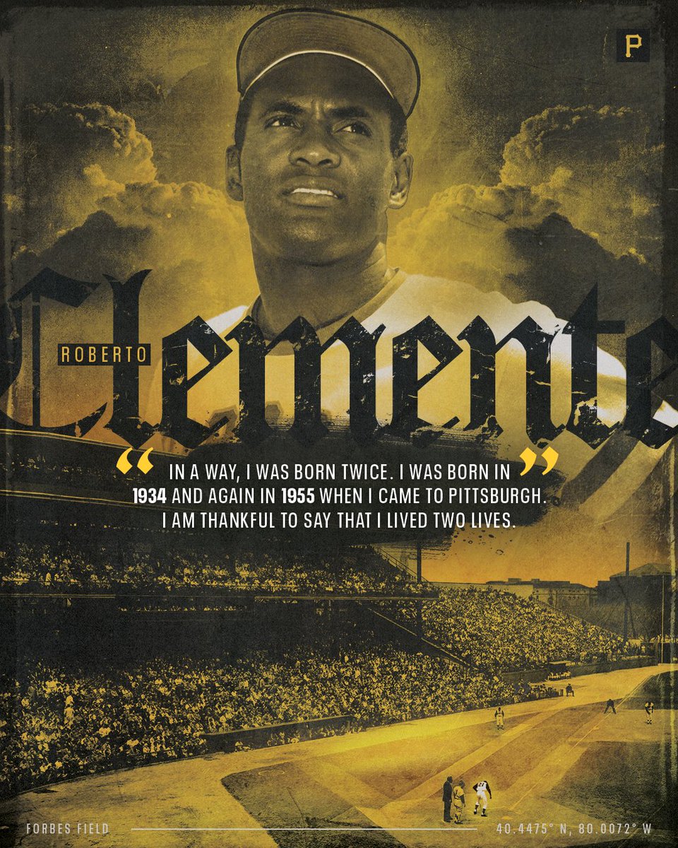 Pirates's tweet image. On August 18, 1934, Roberto Clemente was born in Carolina, Puerto Rico.
