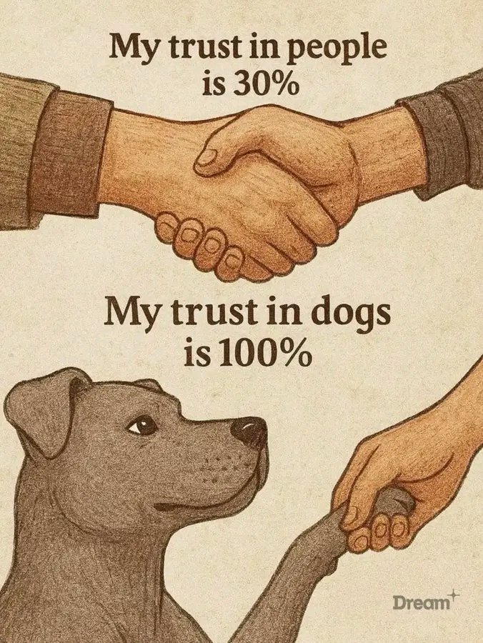 People break trust. 
🐕❤️ never do.