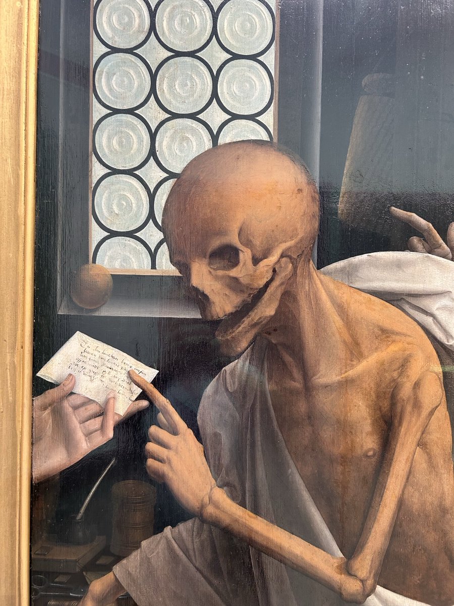 Jan Provost, Death and the miser, 1515. Photos I took in Bruges, Groeningemuseum. I hope our European leaders will be safe in their endeavours tomorrow and hopefully no traps will be set this time 💙