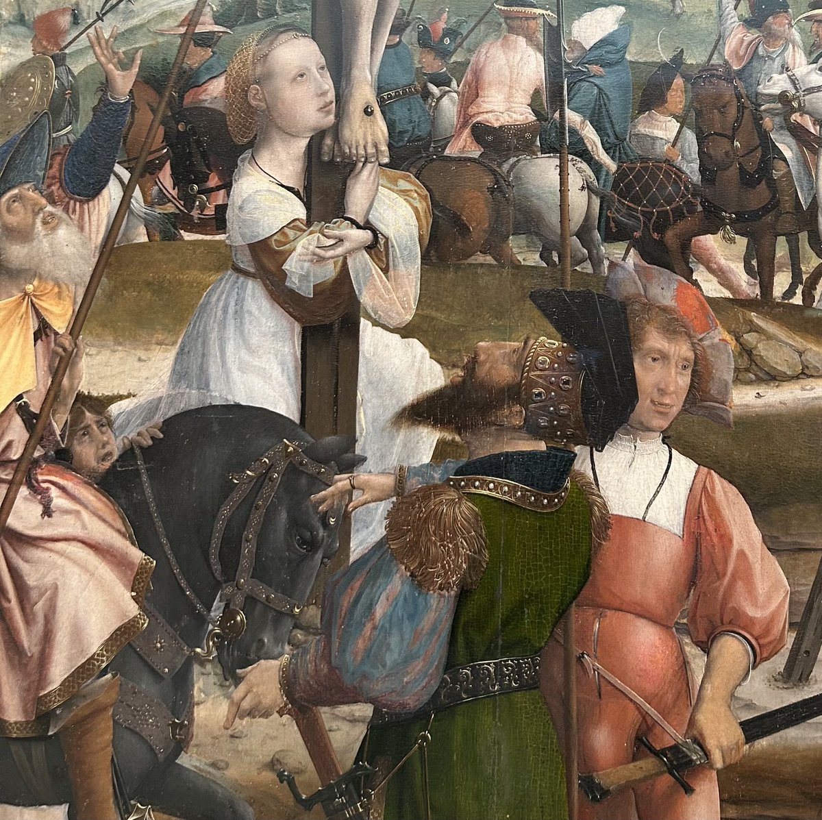 Jan Provost, Crucifixion 1501. Absolutely amazing painting. So many influential features in this work. My photos do not do it justice. Groeningmuseum Bruges.