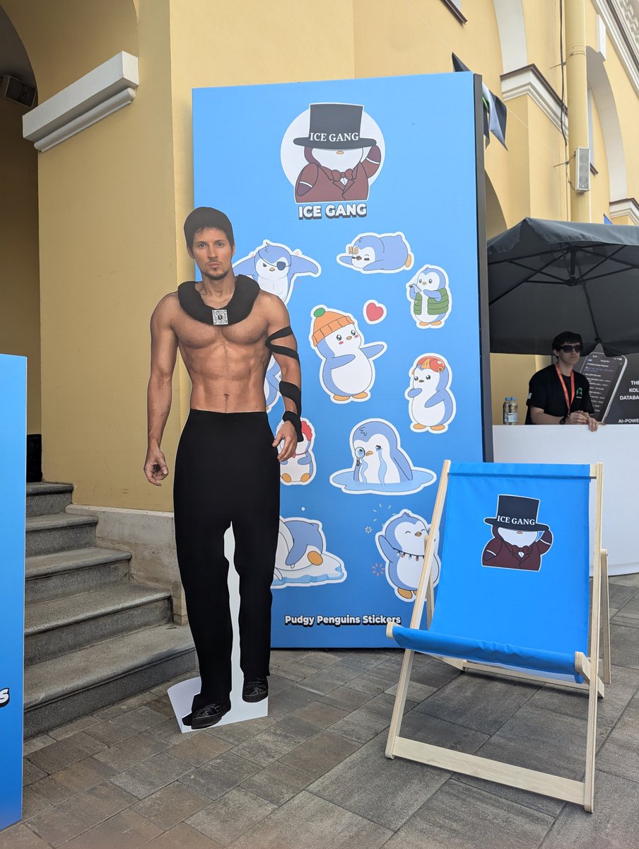 BaronHatter's tweet photo. ICE GANG IRL!!! @pudgypenguins Stickers IRL!!!

NFT-Stickers on TG from @stickers_tg are bursting into real life!
🔥

The three coolest clubs: ICE GANG, NOT CAP, and @ChimpersHQ, represented @stickers_tg today at the OxConnect festival in St. Petersburg! 

Lots of merchandise, lots of excitement, and most importantly, fresh interest in new digital collections! 😤

Mission accomplished: our ranks have grown!

Thank you, @stickers_tg , for your title sponsorship, and we are confident that even cooler achievements await us in the future! 
And thanks, @alexcrypto_buzz @tonundrwrld @durov