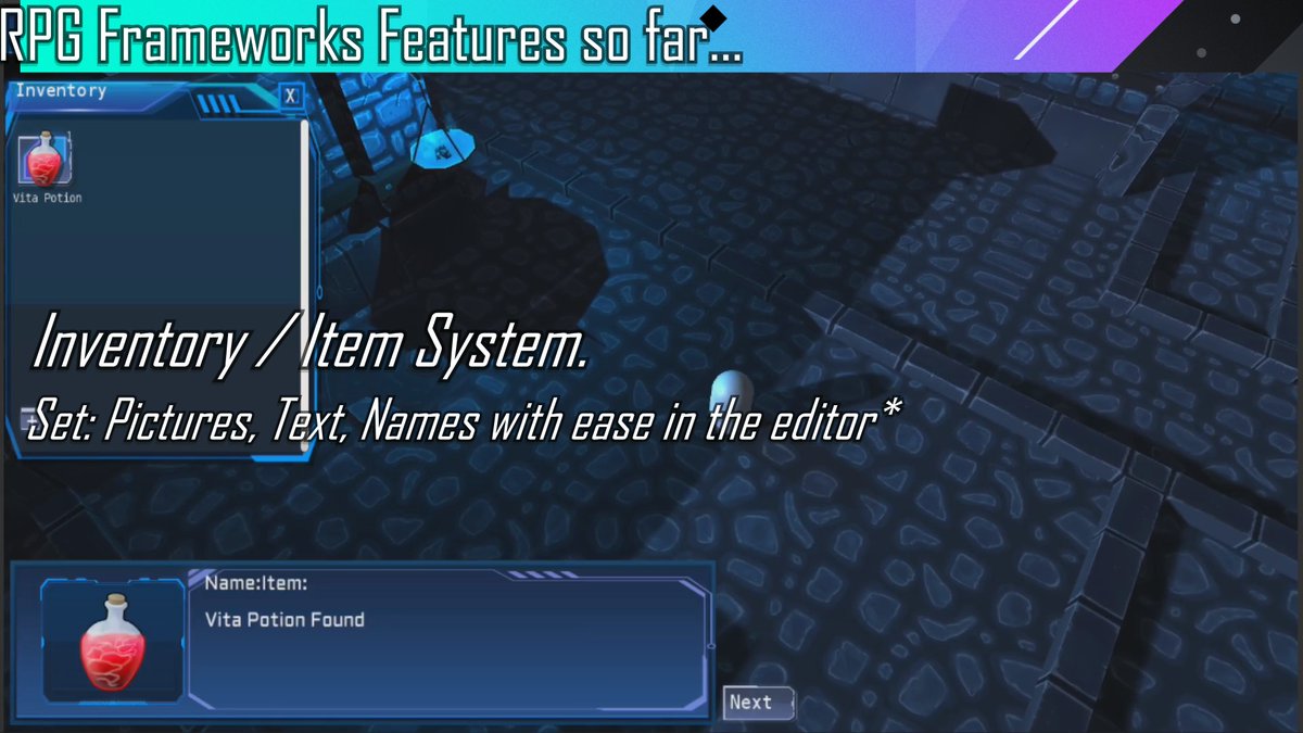 Xanda2024's tweet image. #indiegame #indiegamedeveloper  #indiegames #gamedev #madewithunity Building an RPG Framework Day 7: 13 Scripts make up the Framework so far and it&apos;s working great! Each element can be customised to make starting an RPG project as simple as possible.