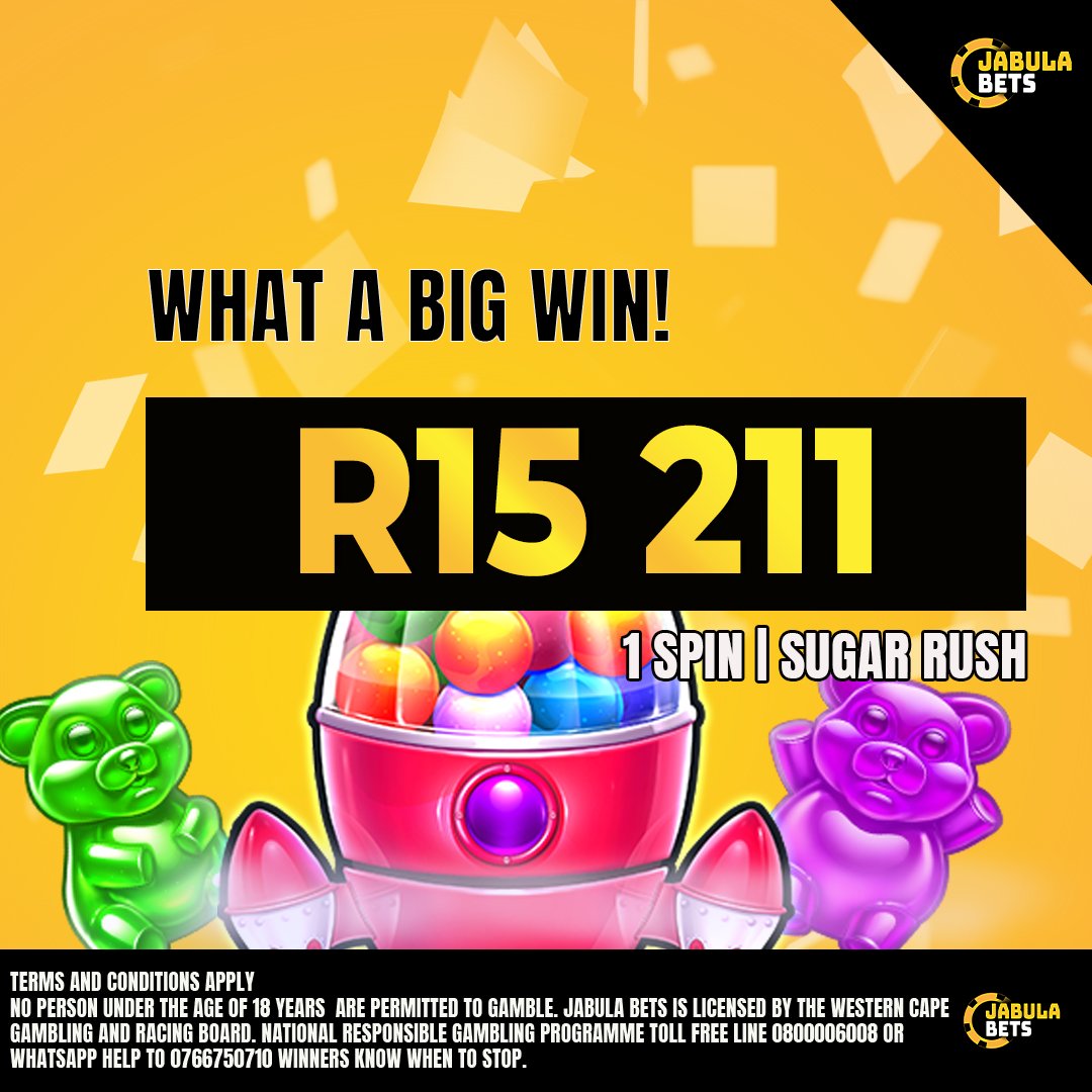 💥💸 What a MASSIVE win on Jabula Bets!
Shoutout to our lucky punter – your bet just paid off big time! 🎉👏
Think you’ve got the luck? Bet now 👉 jabulabets.co.za

#BigWinAlert #JabulaJackpot #WinningFeelsGood #LuckyPunter #BetWithJabula #SAWinners

+18 | Winners Know