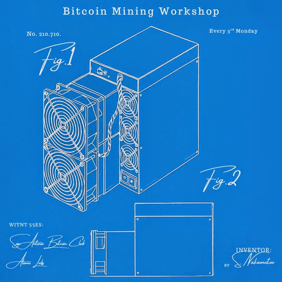 Tomorrow ⚡️
Bitcoin Mining workshop #2
📍 San Antonio Tx Alamo Labs
7-9pm details 👇meetup.com/sanantoniobitc…