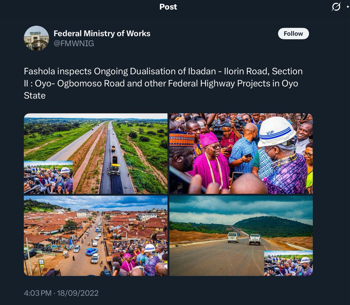 T-Pain has activated his propaganda bandits again, he has even planted his fake “renewed hope” signage on a project he knows nothing about 

Just imagine Obj had planted his signage for conceiving the project or PMB who activated/accelerated the project planted his own political
