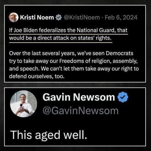 #Noem #Newsom #Trump