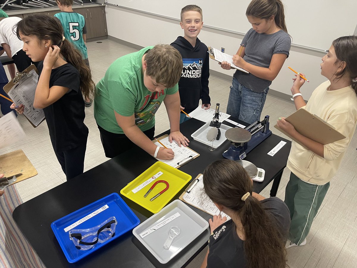 Our fifth graders are diving into science and exploring all the tools they’ll be using for hands-on experiments this year! From goggles to graduated cylinders, they’re getting prepped and excited to become young scientists. #FutureScientists