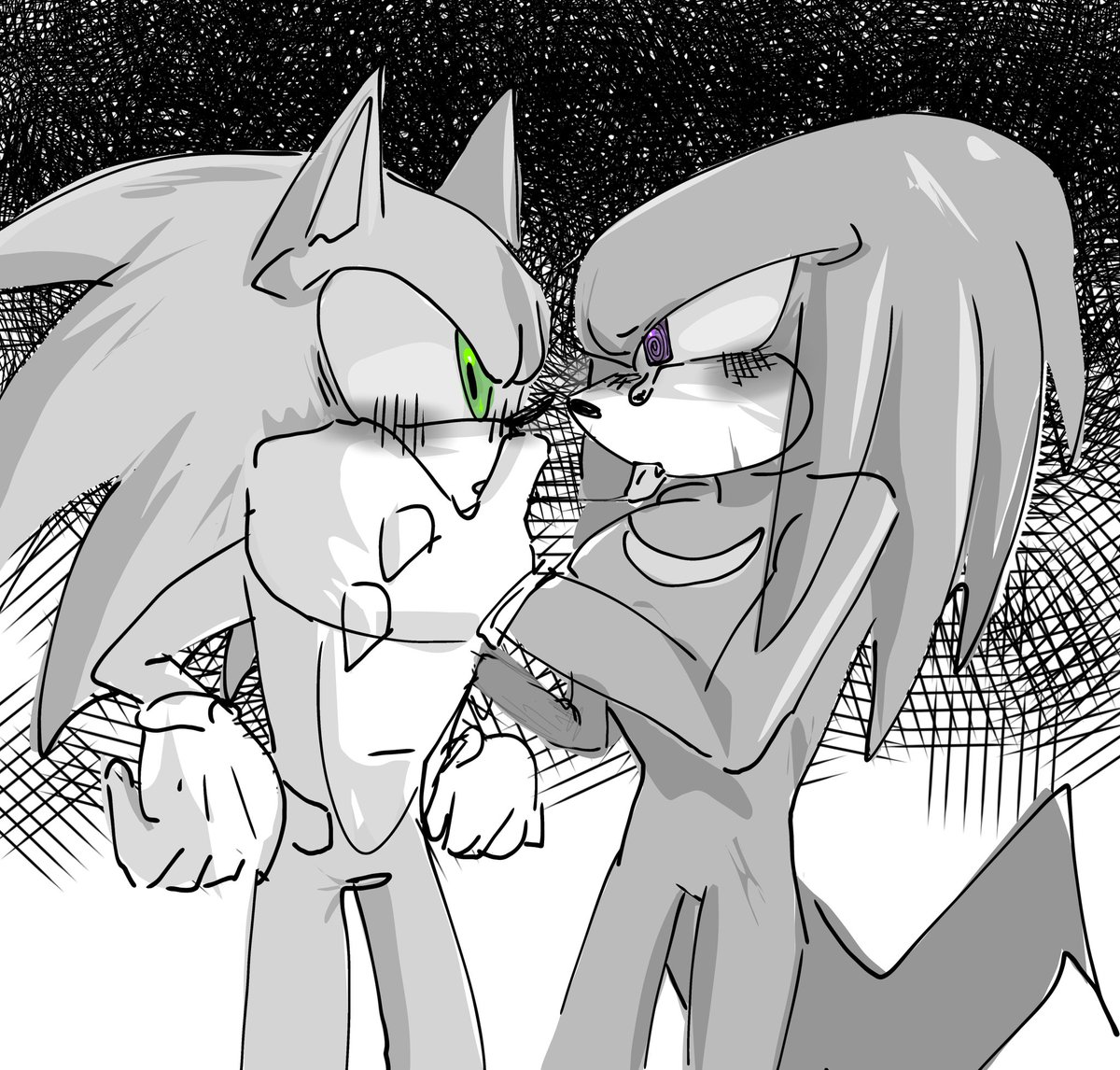 💙❤️A la rápida- #knux #knuckles #knucklesthequidna #sonic #sonicthehedgehog #sonknux #sonicknuckles #fanart #ships #beso