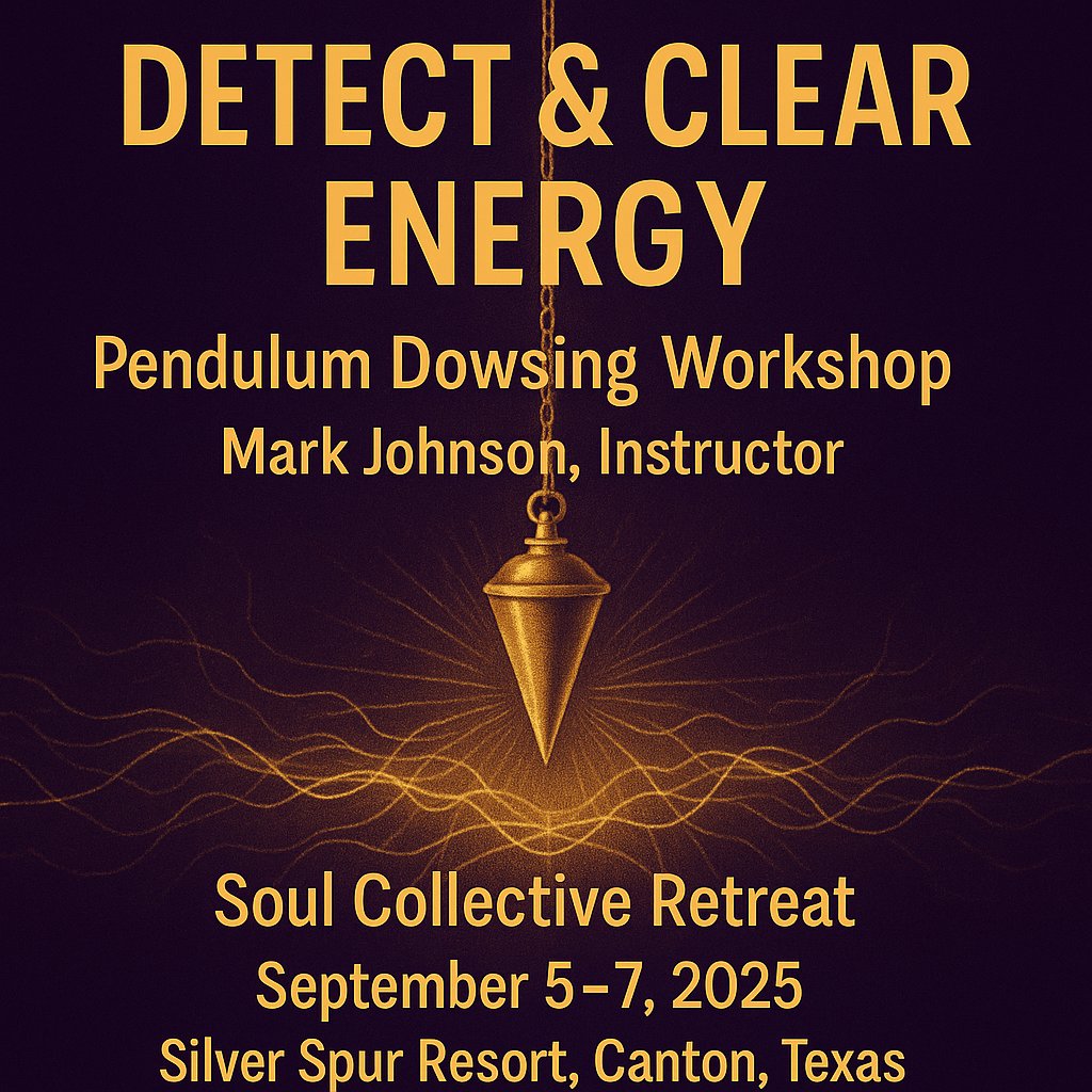 PastLifeUS's tweet photo. 🔮 Access Your Inner Wisdom 🔮

Deep within you lies an infinite well of wisdom and knowing. Mark Johnson's Pendulum Dowsing Workshop will teach you to access this inner guidance using one of the most ancient and reliable divination tools.

Pendulum dowsing allows you to:
 ✨ Get clear yes/no answers to important questions
 ✨ Make decisions with confidence
 ✨ Clear negative energy from spaces and objects
 ✨ Find lost items and locate energy blockages
 ✨ Connect with your higher self and spirit guides
Your inner wisdom is always available - you just need to learn how to access it.

https://t.co/DBzKzIM0fR

Access your wisdom September 5-7, 2025 in Canton, Texas.

#PendulumDowsing #InnerWisdom #MarkJohnson #SoulCollectiveRetreat #Divination #IntuitiveGuidance #AccessWisdom