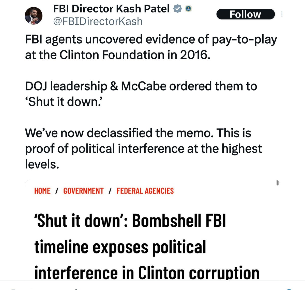 Please, someone please, tell me you read the so called "bombshell FBI timeline" report given by this cockeyed dumbass <a href="/FBIDirectorKash/">FBI Director Kash Patel</a> <a href="/Kash_Patel/">Kash Patel</a>

Here's a very brief breakdown.
• this report is heavily redacted

• reading through all the redactions, no OFFICIAL investigation