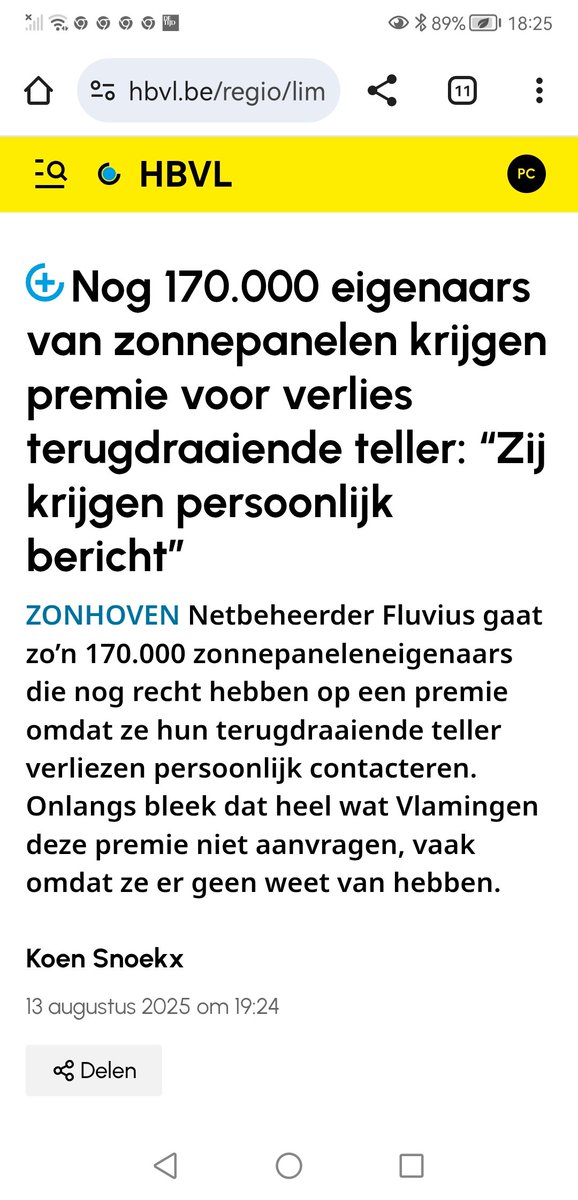 Ceuninck4's tweet image. Nele verontwaardigd nadat ze naast premie grijpt na omschakeling digitale meter: “Fluvius heeft mij op geen enkel moment op de hoogte gebracht” nieuwsblad.be/binnenland/nel…

#fluvius