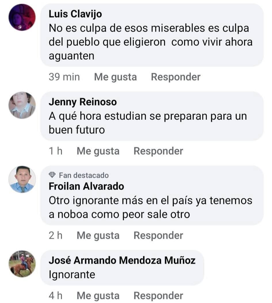 🙏🏼🛑🗣️ Miles de mensajes contra el ministro 🤦🏼‍♂️

El ministro de Inclusión, Harold Burbano, generó polémica en Santa Elena al señalar que “los jóvenes no queremos trabajar, queremos cubrir necesidades básicas. ¿A qué joven le gusta trabajar ocho horas diarias? A ninguno”.