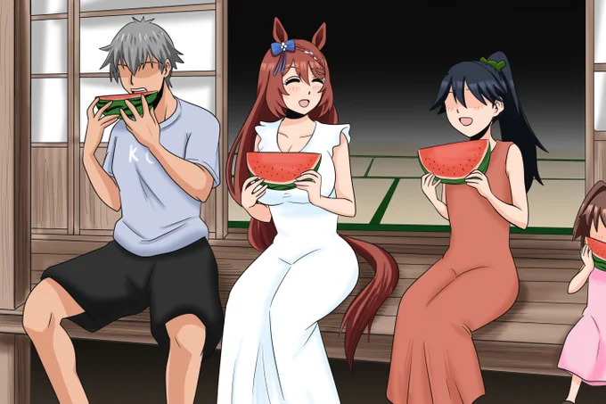 トレーナーの実家でくつろぐスーパークリーク #ウマ娘