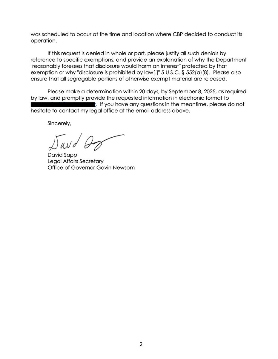 🚨JUST IN: We’re filing a #FOIA to expose Trump’s deployment of federal agents at our legislative announcement last week regarding redistricting. 

Did Trump or the Cosplay Commander Kristi Noem send the masked agents to intimidate us? 

We’ll find out.