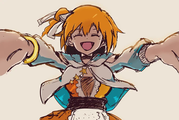 お待たせしました! モモちゃんの全身のイラストを先ほど投稿しました!(私のタイムラインを見ていただければすぐに見つかると思います) こっちは結局途中で投げ出してしまいましたが、一応ここに置いておきますね……