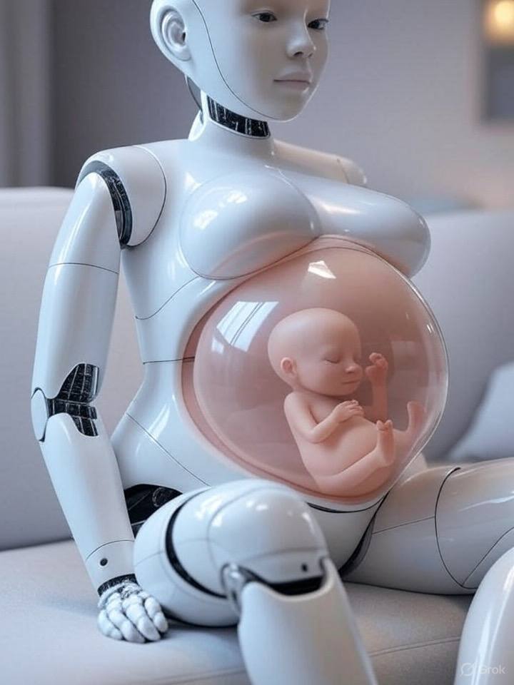 24Newsware's tweet image. 🤖 World’s first humanoid robot surrogate could soon “give birth.” Chinese scientists are developing an artificial womb to grow a child from conception to delivery. Prototype hits market next year for $13,000. 
Straight out of sci-fi!

#RobotSurrogate #AI #Science #Tech