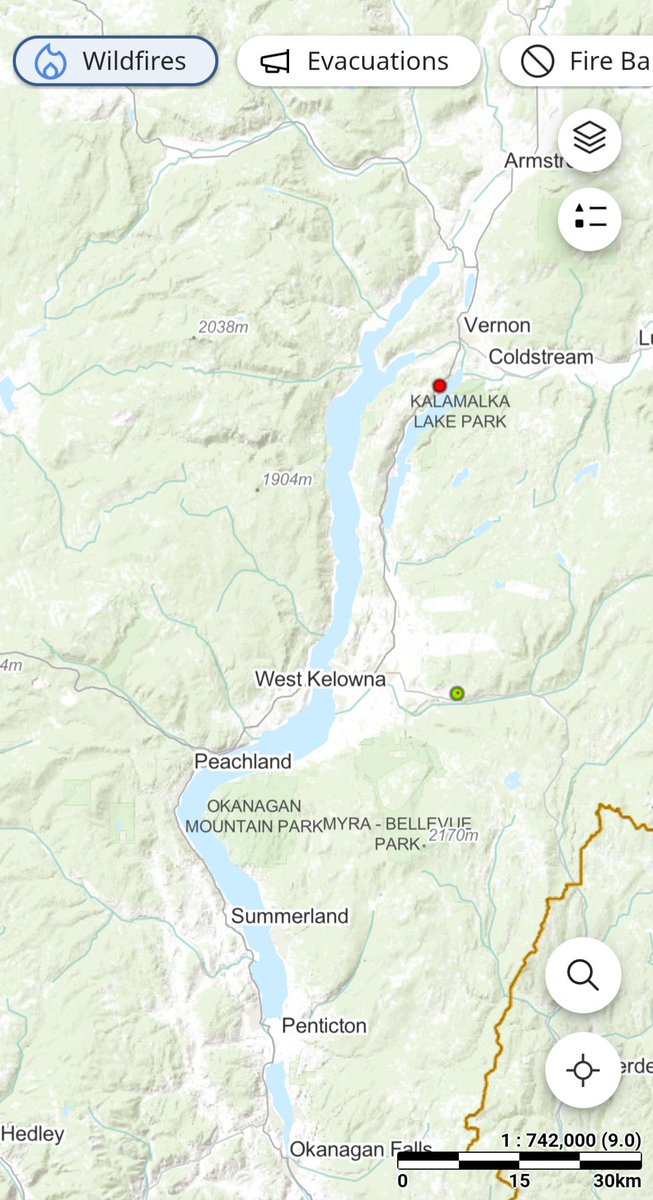 Kamscan's tweet photo. New #bcfire in the #VernonBC zone ..Airtankers responding https://t.co/ZDuxB1lWwH