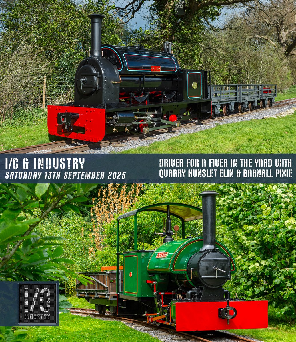 Saturday 13th September 2025. My friends at the Richmond Light Railway in Kent are running another open day: this time "I/C &amp; Industry". Superb narrow gauge garden railway with v interesting stock. Food &amp; drinks available. You must book tickets in advance: ticketsource.co.uk/rlr