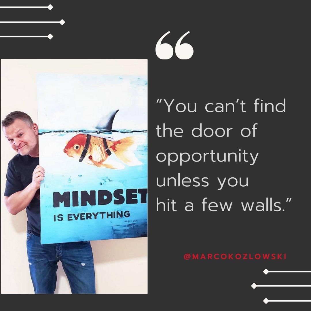 marcokozlowski's tweet photo. Some people think walls are the enemy.
I love ’em.

Because every wall you hit?
It’s proof you’re actually moving.

Yeah, it stings.
Yeah, it’s frustrating.
But walls are how you find the hidden doors the quitters never see.

You can’t think your way to opportunity.
You bang your way into it.

So the next time you slam into a wall?
Smile.
You’re closer than you think.

Get inside the free private community where the real magic happens—training, live deal breakdowns, seller call replays, podcasts… and yeah, me. I’m in there every day helping you punch excuses in the face and Make. Deals. Happen → https://t.co/u3row9Nekn