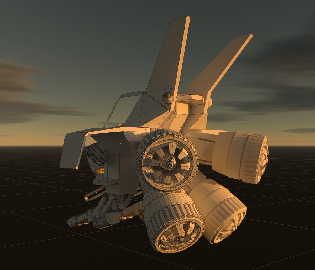 AKantemirov's tweet photo. But where does the landing gear go detech? 
detech: 🤷

#blender #3Dmodeling #flyingstuff https://t.co/vK0brzTZ8d