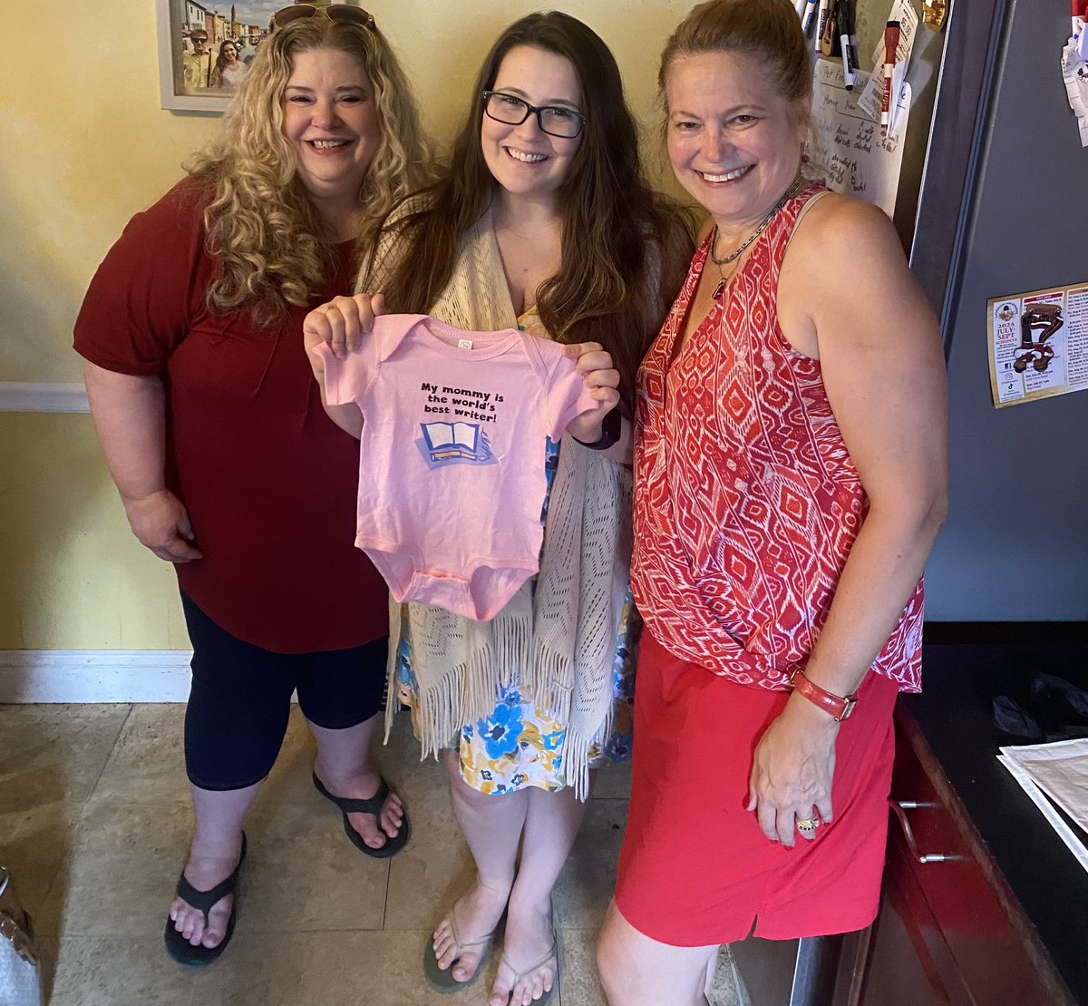 Check out this beautiful and thoughtful gift from my publishers! Can’t wait to dress my baby in it! #writingcommmunity #writersoftwitter