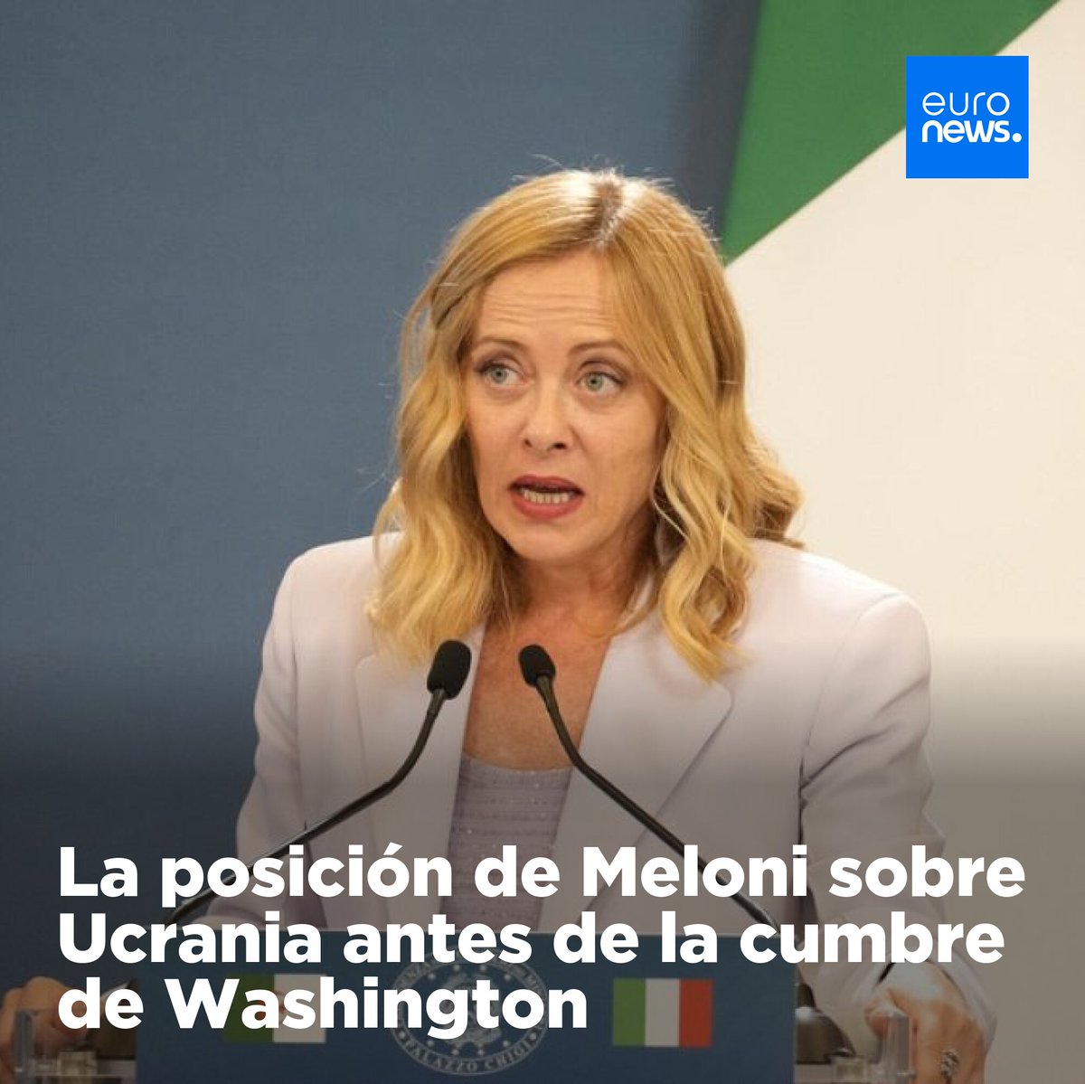 La posición de Meloni sobre Ucrania antes de la cumbre de Washington
➡️ l.euronews.com/bwD8 

#EuropeNews