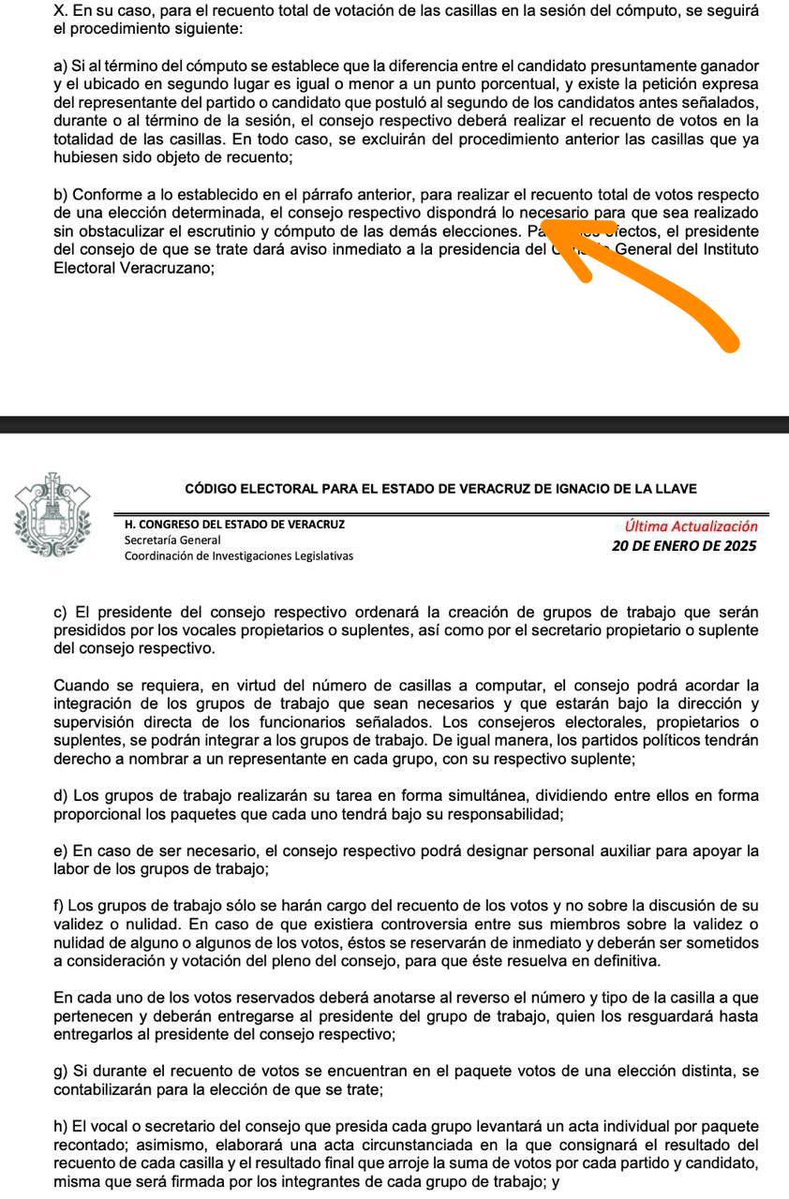 Jorge Álvarez Máynez (@alvarezmaynez) on Twitter photo La indebida presión de la gobernadora <a href="/rocionahle/">Rocío Nahle</a> dobló al Tribunal Electoral de Veracruz y pudo más que la ley.
El momento para pedir un recuento es después del cómputo.
Morena no lo hizo, pues hubiera evidenciado que alteraron paquetes electorales ya computados por el OPLE. La indebida presión de la gobernadora <a href="/rocionahle/">Rocío Nahle</a> dobló al Tribunal Electoral de Veracruz y pudo más que la ley.
El momento para pedir un recuento es después del cómputo.
Morena no lo hizo, pues hubiera evidenciado que alteraron paquetes electorales ya computados por el OPLE.