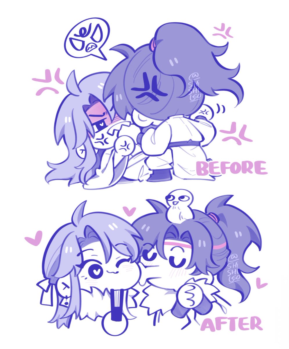 👊🏻😡💥 vs 😚💖✨