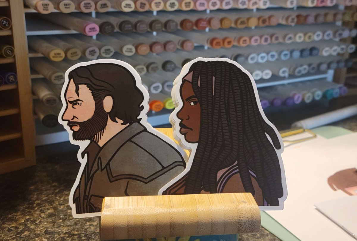 Had a few people reach out to me wondering when Rick and Michonne were coming to my sticker shop, so I thought I'd do a wee announcement for those who were curious.
✨The answer is now.✨

etsy.com/shop/SplendidS…
