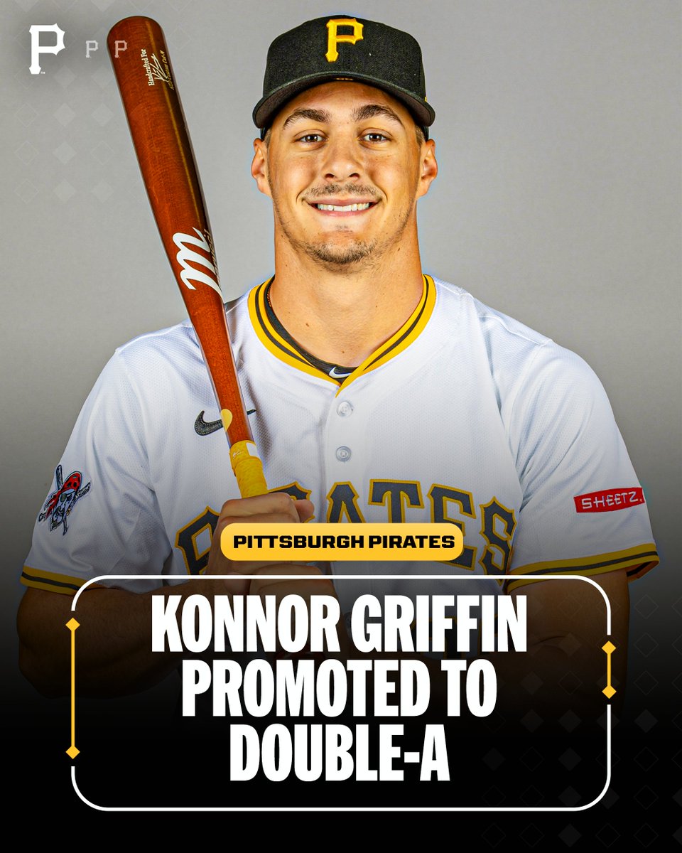 MLB (@mlb) on Twitter photo The Pirates have reportedly promoted Konnor Griffin to Double-A, per MLB's <a href="/JonathanMayo/">Jonathan Mayo</a>.
The 19-year-old Griffin, <a href="/MLBPipeline/">MLB Pipeline</a>'s No. 1 overall prospect, is hitting .332 with 16 HR and 59 SB across two levels this season! The Pirates have reportedly promoted Konnor Griffin to Double-A, per MLB's <a href="/JonathanMayo/">Jonathan Mayo</a>.
The 19-year-old Griffin, <a href="/MLBPipeline/">MLB Pipeline</a>'s No. 1 overall prospect, is hitting .332 with 16 HR and 59 SB across two levels this season!