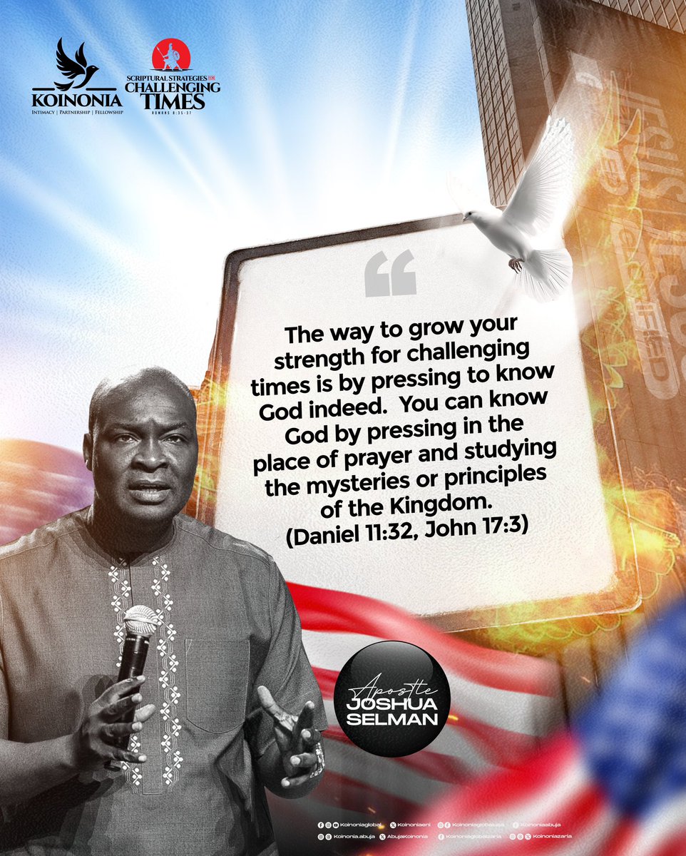 koinoniaeni's tweet photo. #ApostleJoshuaSelman
#ScripturalStrategiesForChallengingTimes
#KoinoniaUSA
#KoinoniaAbuja
#KoinoniaZaria
#KoinoniaGlobal https://t.co/AUa17f6Lii