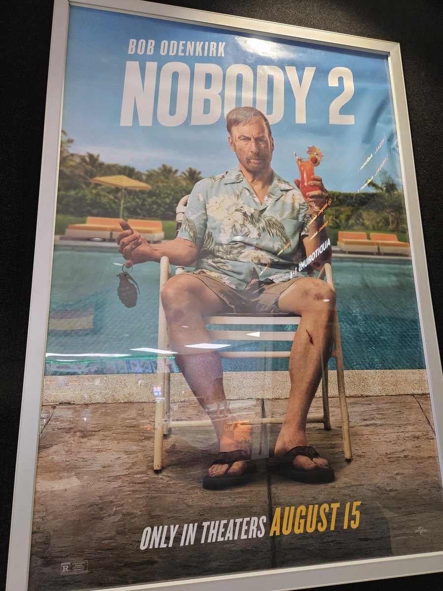 Crowvanrobot's tweet photo. The only thing that could get me into a movie theater is a movie with @mrbobodenkirk! #Nobody2 was super fun and totally worth a visit to the cinema! https://t.co/FuDS0dOMHU