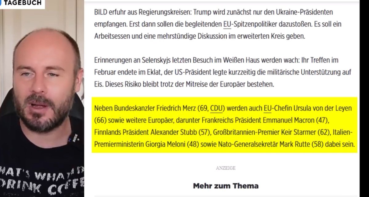 Trump WILL NUR mit SELENSKY VERHANDELN!
Vor wenigen Minuten hat Trump die Bombe platzen lassen und gesagt, dass er NUR mit Selensky VERHANDELN WIRD.
Die EU-REGIERUNGSCHEFS  müssen sie draussen bleiben! Und der GRUND dafür ist SPEKTAKULÄR. Was für eine HEFTIGE OHRFEIGE für die EU!