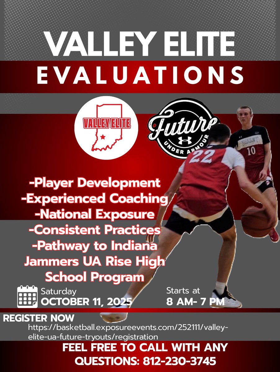 Register Here 

basketball.exposureevents.com/252111/valley-… 

You can find More information at IndianaJammers.com