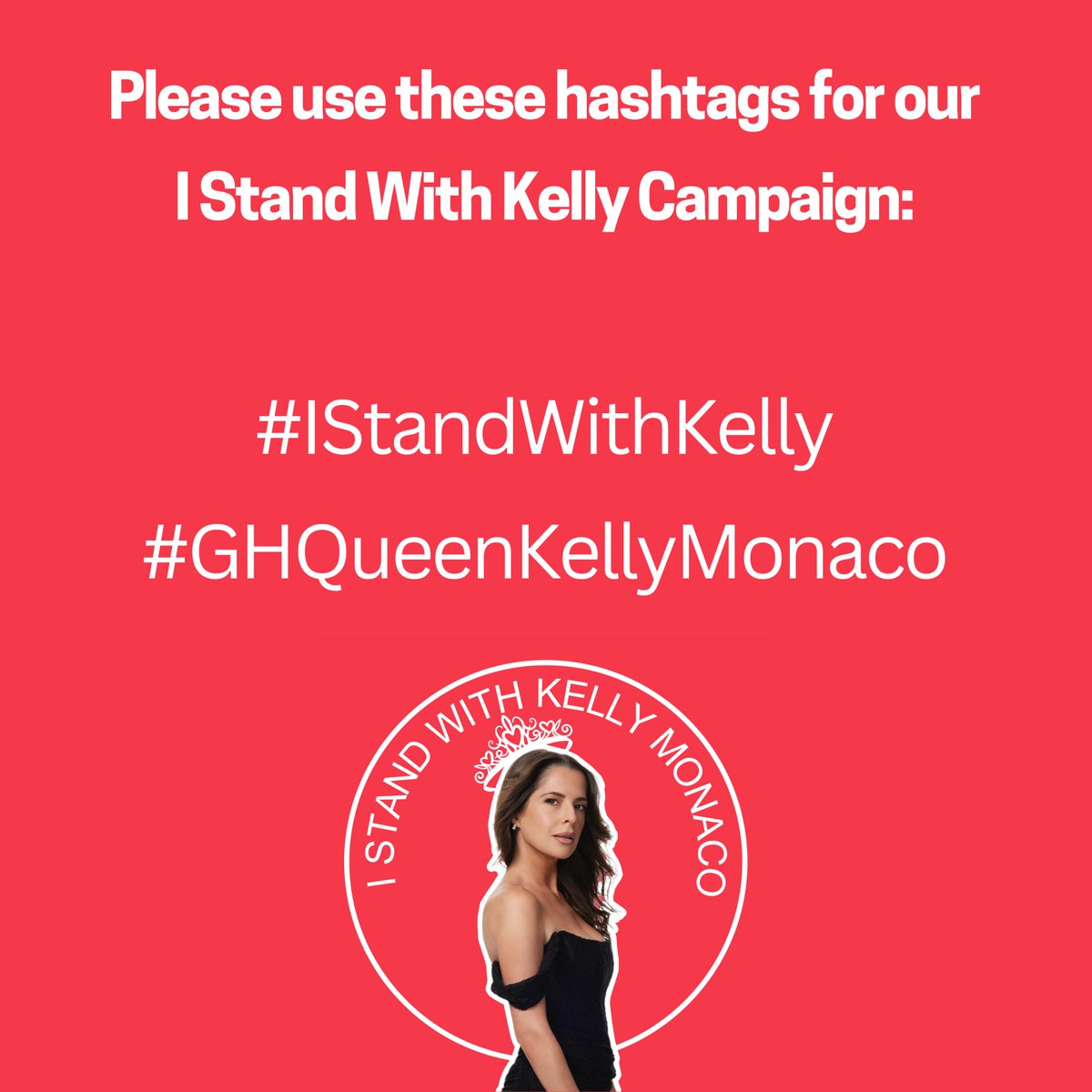 Happy Sunday, KeMo Squad!!

This weeks hashtags will be:
#IStandWithKelly #GHQueenKellyMonaco

Let's remind GH that we still love &amp; miss Kelly, while reminding them of why we need her back on the show!  

As always, keep it kind and positive💜👑