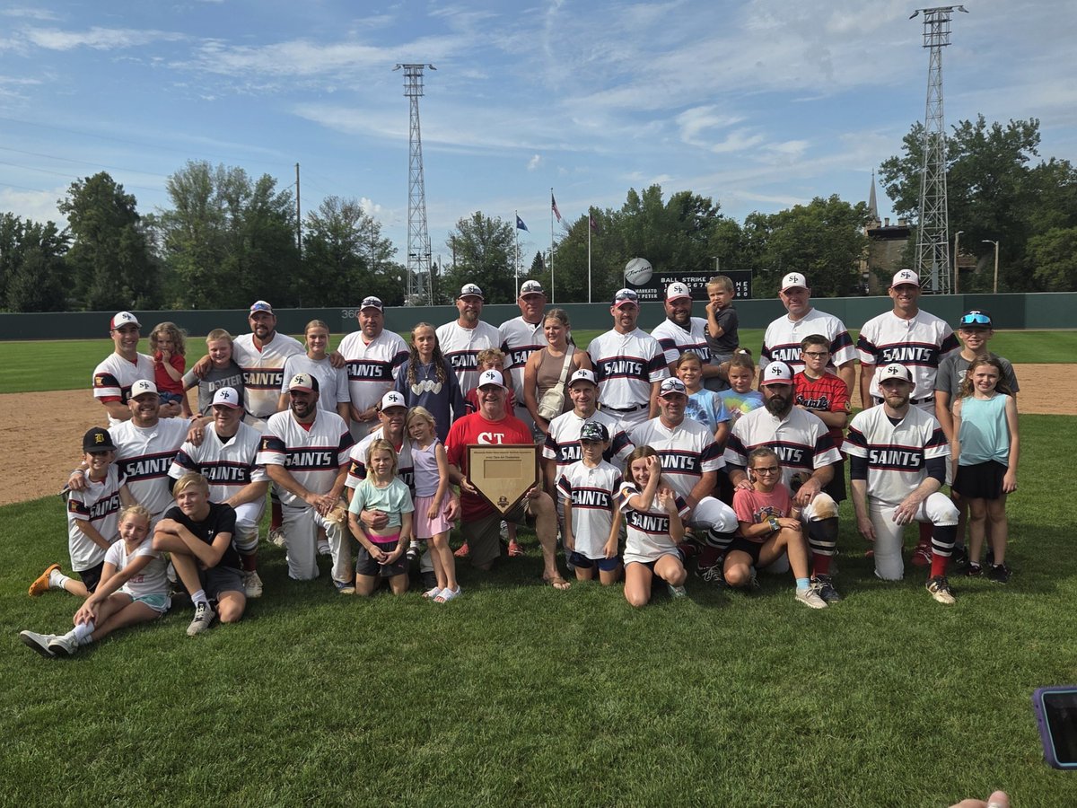 O35Saint's tweet image. ⚾️ 2025 State Champions ⚾️ 

     St Peter O35 takes home the hardware with an 11-1 win over Mankato in 5.  Great season boys, already looking forward to defending the 🏆.  VP gets the MVP for the year.