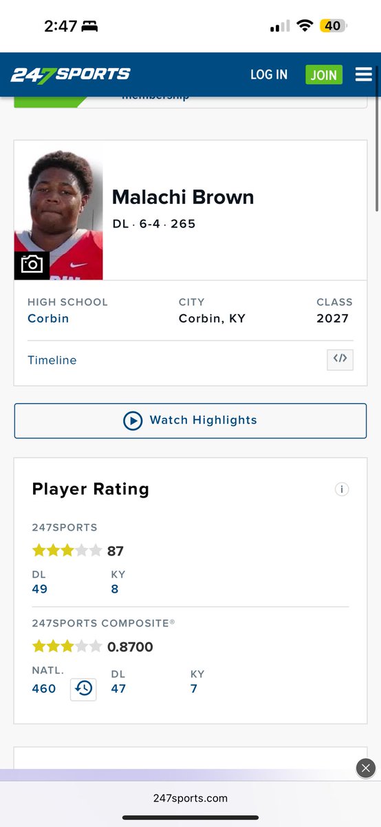 UofL Recruiting (@uoflrecruiting1) on Twitter photo A stud DT out of Corbin <a href="/304Mali/">Malachi Brown</a> is going to be a stud on the DL. Louisville needs to get him on a visit and lock him up in the red and black! A stud DT out of Corbin <a href="/304Mali/">Malachi Brown</a> is going to be a stud on the DL. Louisville needs to get him on a visit and lock him up in the red and black!
