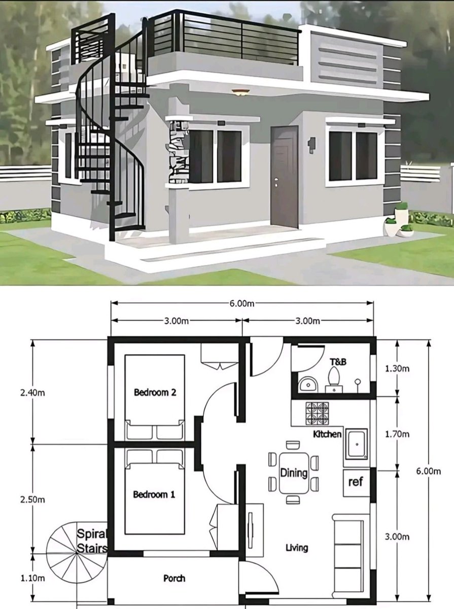 Small House with Plan .