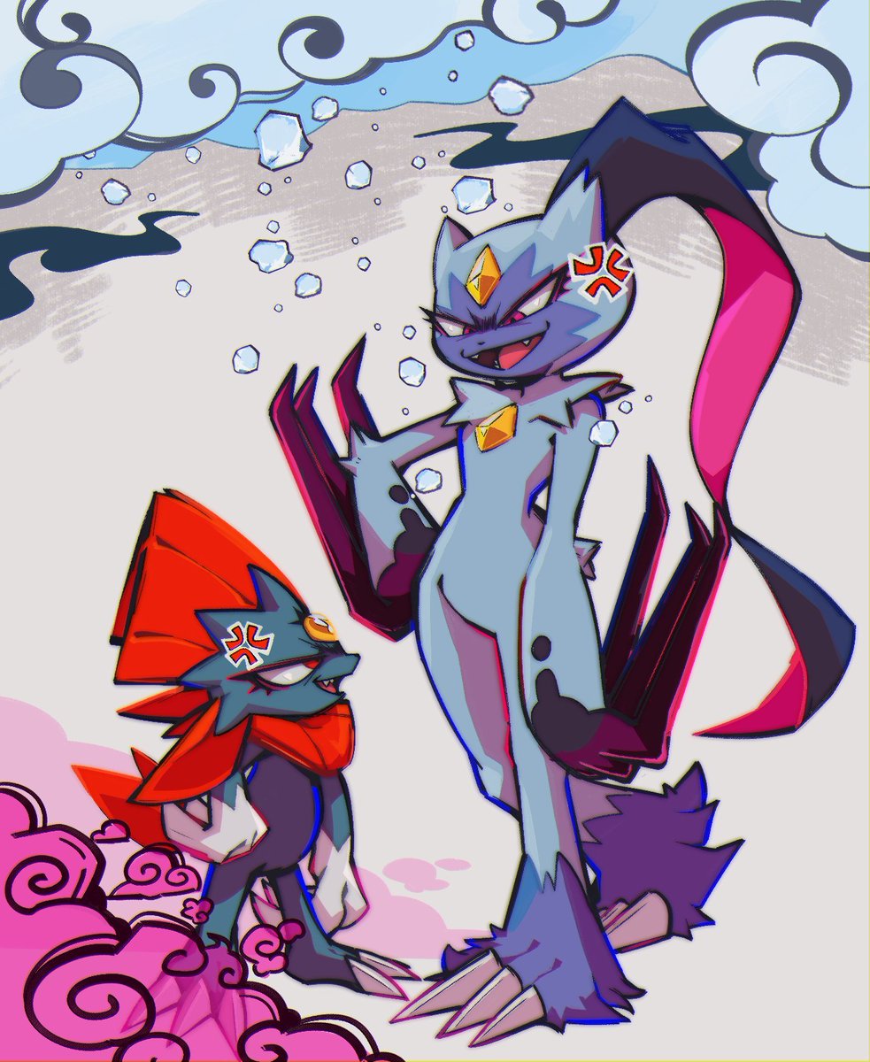 smol vs tall 
#weavile #sneasler #pokemon