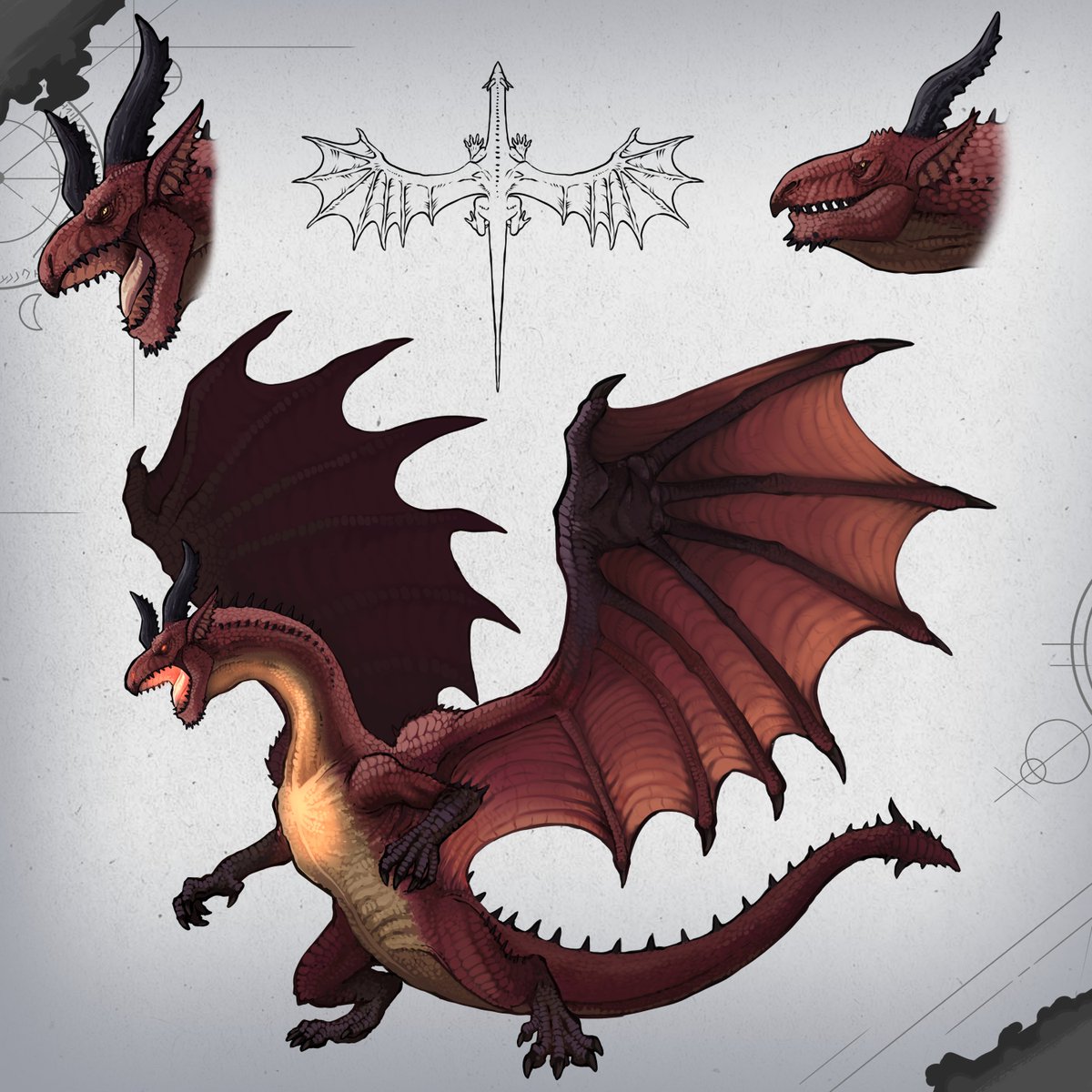 And here's a new reveal for for the what if x was in mh, with what if dragons dogma x monster hunter, here's the first elder dragon and final boss, grigori! ( its desgin worked perfectly as it is) female and male grigori!

 #smaugust2025 #smaugust #MonsterHunterWilds