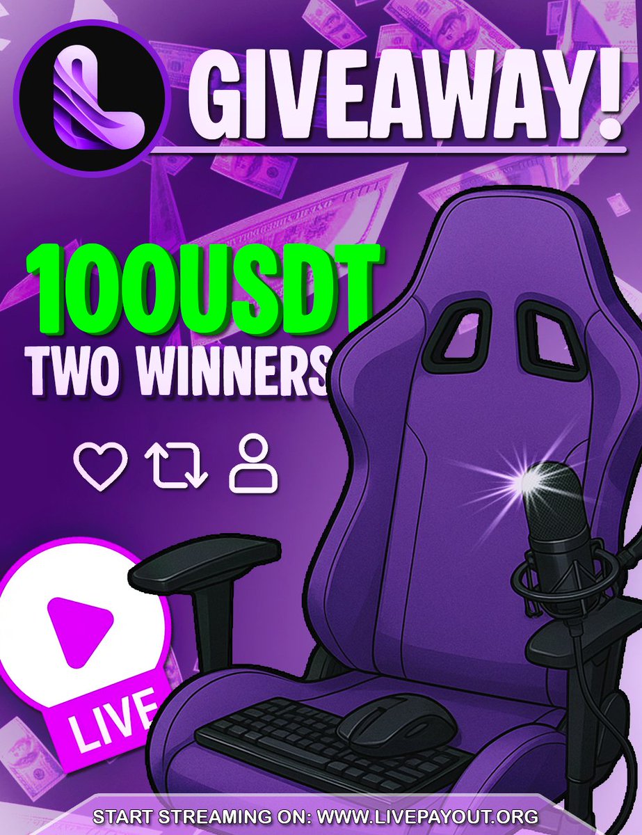 WE ARE MORE THAN 100 MEMBERS IN OUR TELEGRAM GROUP!!!

To celebrate, we’re organizing a 50 USDT giveaway for two winners in the Live Payout community!

How to participate?

- Like, RT, and follow @LivePayout (25 USDT)
- Start your first stream on Live Payout and attach a