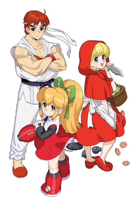 #格ゲーキャラ描こうぜ #MVC2 チーム「赤い靴履いてる(履いてた)ズ」